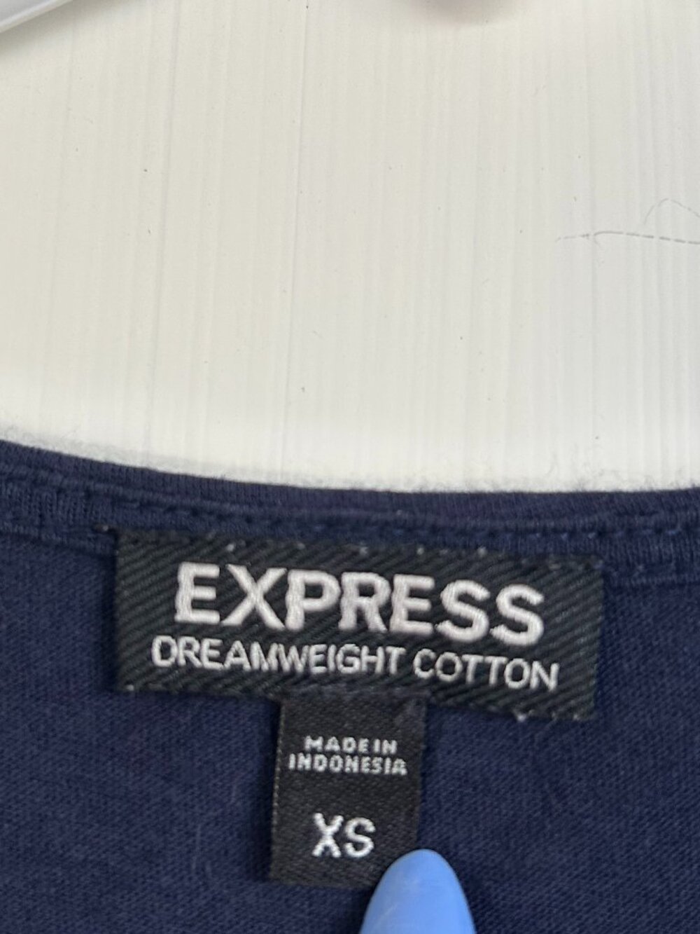 Express - Navy Blue Ruffle Tank - Picture 2 of 3